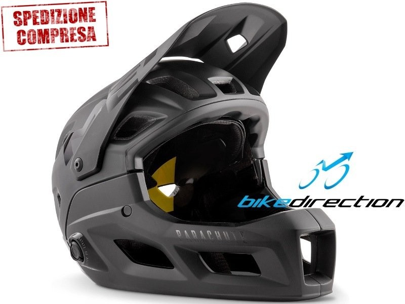 Casco-Met-Mach-Parachute-MCR-mentoniera-removibile-nero-opaco-Bike-Direction