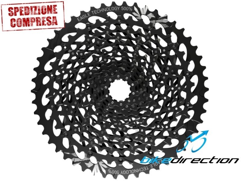 cassetta-SRAM-EAGLE-GX-1275-black-pignoni-pacco-12V-velocità-mtb-Bike-Direction