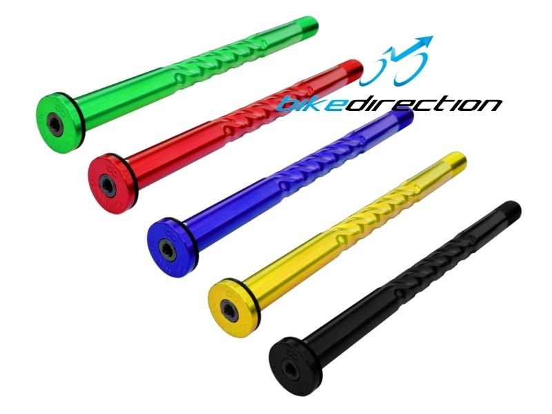 Cruel-components-asse-perno-BOOST-Rock-Shox- rosso-verde-gold-blu-Bike-Direction