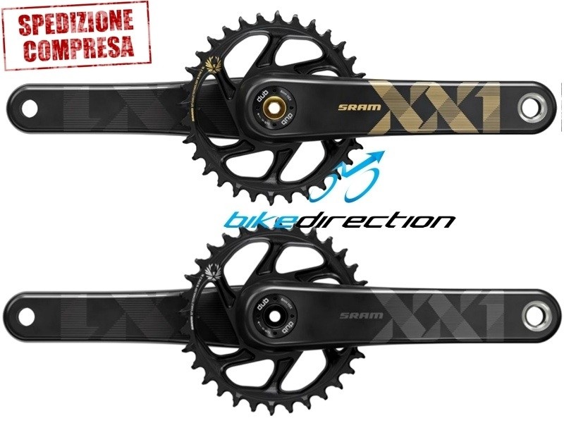 Guarnitura-SRAM-eagle-XX1-DUB-nero-GOLD-mtb-Bike-Direction