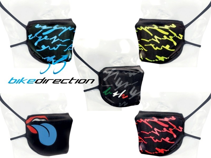mascherine-colorate-nere-protezione-gist-elasticizzate-Bike-Direction