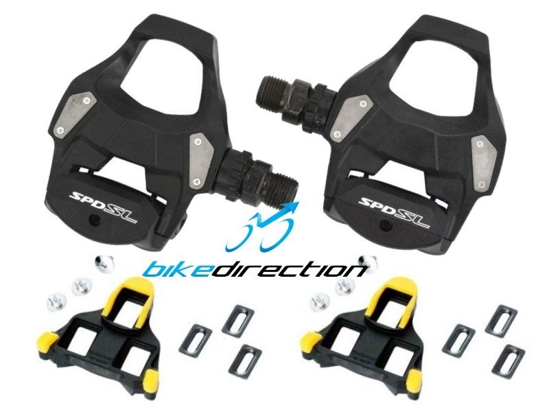 pedali-shimano-corsa-strada-RS500-SPD-SL-con-tacchette-SM-SH11-Bike-Direction