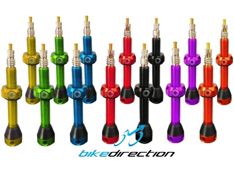 valvole-colorate-leggere-Tubolight-ergal-gold-rosso-verde-blu-nero-tubeless-fori-aria-Bike-Direction