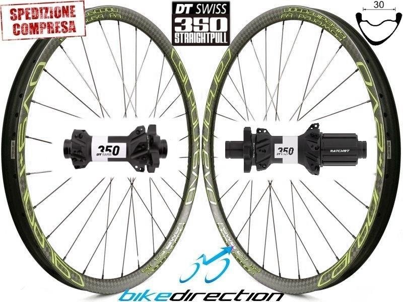Ruote in carbonio MTB 29er HookLess Carbon EVO XL38 30 DT SWISS