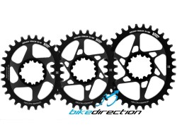 Monocorona ovale Leonardi Gecko Track integrata spiderless SRAM BOOST 30, 32, 34 denti nero