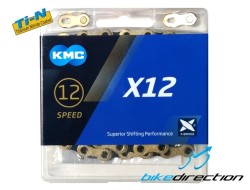 Catena KMC X12 Ti-N Gold-Black 12V 126 maglie