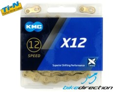 Catena KMC X12 Ti-N Gold 12V 126 maglie