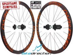 Ruote carbonio Corsa disc Carbon+ EVO Alto Profilo 50mm UD, Twill, DT SWISS 350 SP copertoncino-tubeless canale 25mm 1500 grammi