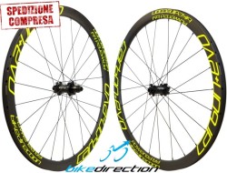 Ruote carbonio Corsa disc Carbon+ EVO Medio Profilo 38 mm UD, 3K, 12K Carbon-Ti SP copertoncino-tubeless 1290 grammi