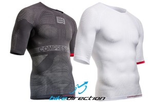 compressport-ON-OFF-LS-SS-grigia-bianca-S-M-L-maglietta-traspirante-Bike-Direction