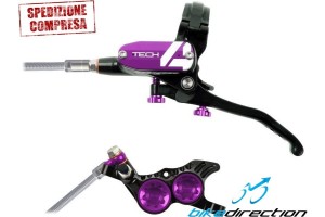 FRENI-DISCO-HOPE-TECH-4-V4-BRAIDED-BLACK-PURPLE-nero-viola-Bike-Direction