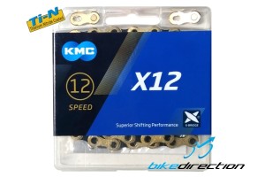 KMC-X12-nera-oro-gold-black-sram-catena-12V-Bike-Direction