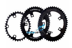 X-ROADCAM-CARBON-TI-CORSA-corone-carbonio-50-36-denti-doppie-camme-OSYMETRIC-Bike-Direction